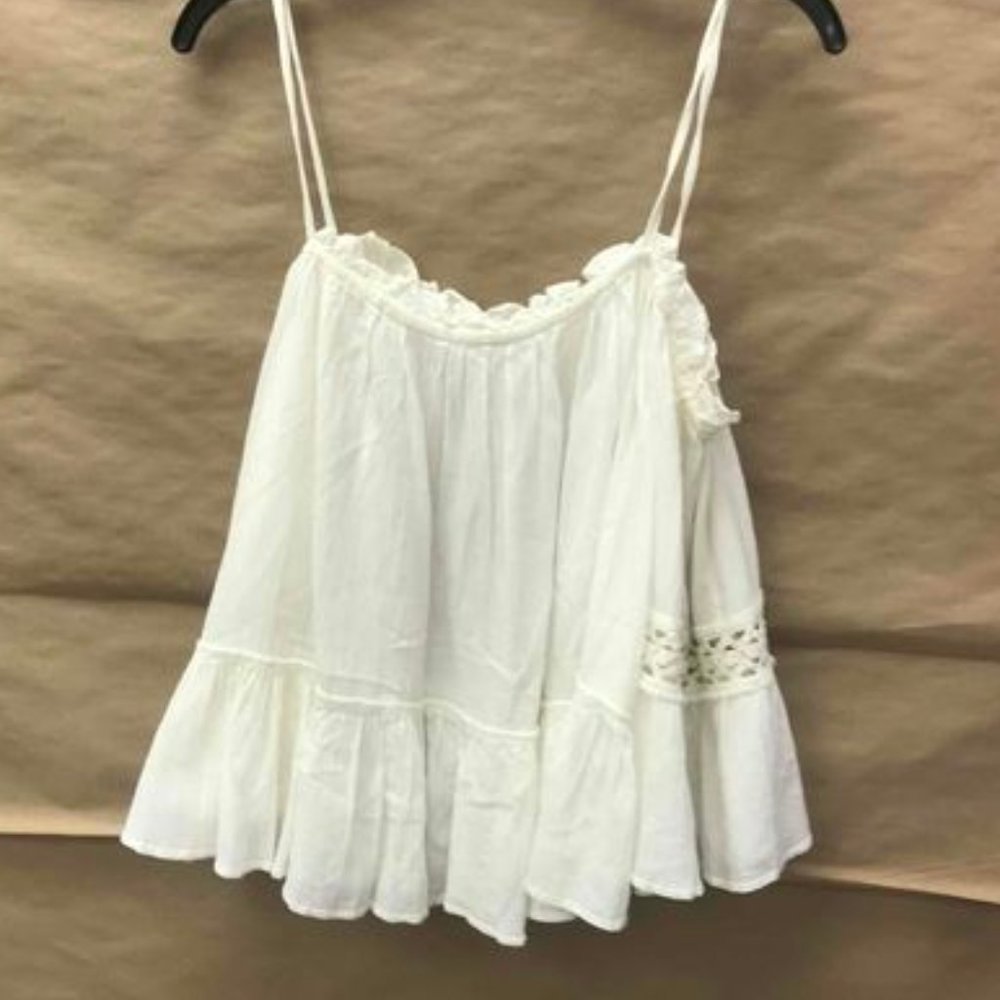 Off the Shoulder Cream Flowy Top